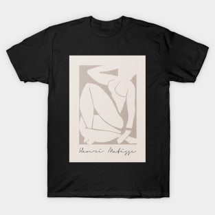 Henri Matisse Blue nude inspired, Neutral art T-Shirt